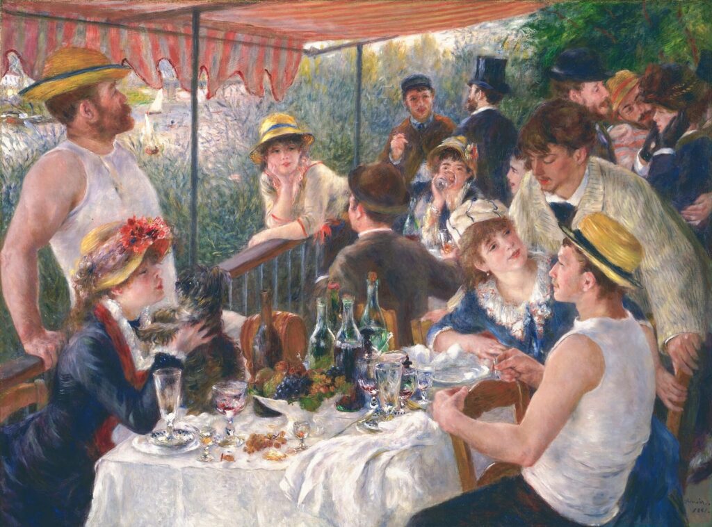 ピエール＝オーギュスト・ルノワール《舟遊びをする人々の昼食》1876年