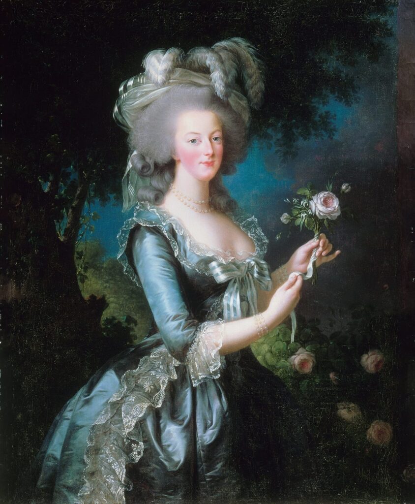 エリザベート＝ルイーズ・ヴィジェ＝ルブラン《バラを持つマリー・アントワネット》1783年