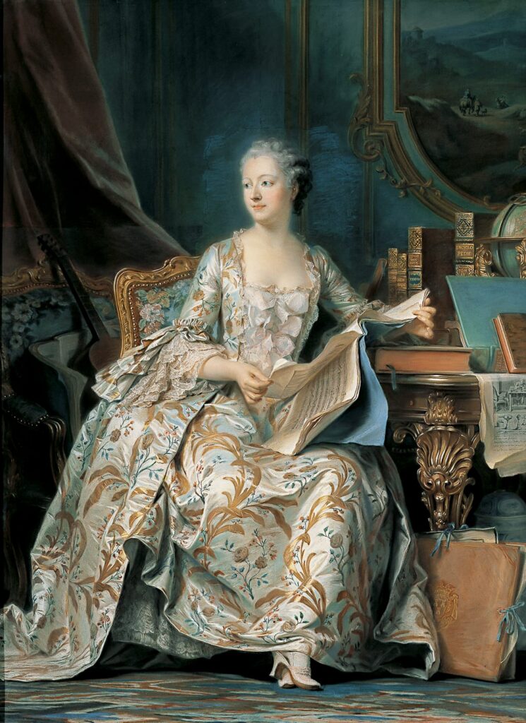 モーリス・カンタン・ド・ラ・トゥール《ポンパドゥール侯爵夫人の肖像》1750年