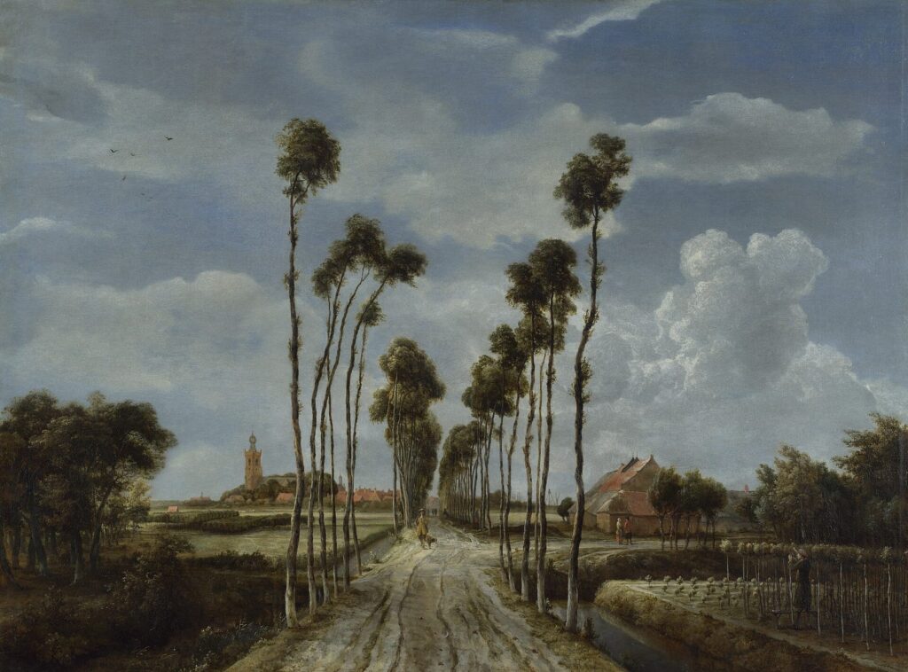 メインデルト・ホッベマ《ミッデルハルニスの並木道》1689年