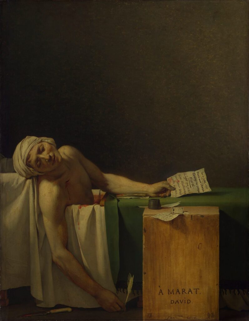 ジャック＝ルイ・ダヴィッド《マラーの死》1793年