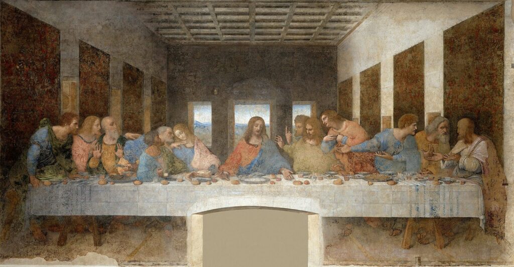 レオナルド・ダ・ヴィンチ《最後の晩餐》1495〜1498年