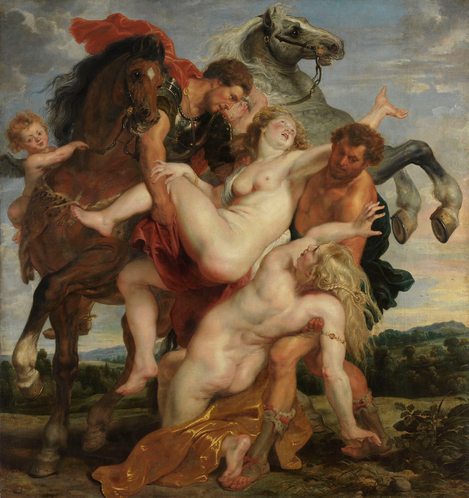 ピーテル・パウル・ルーベンス《レウキッポスの娘たちの略奪》1616〜1618年頃