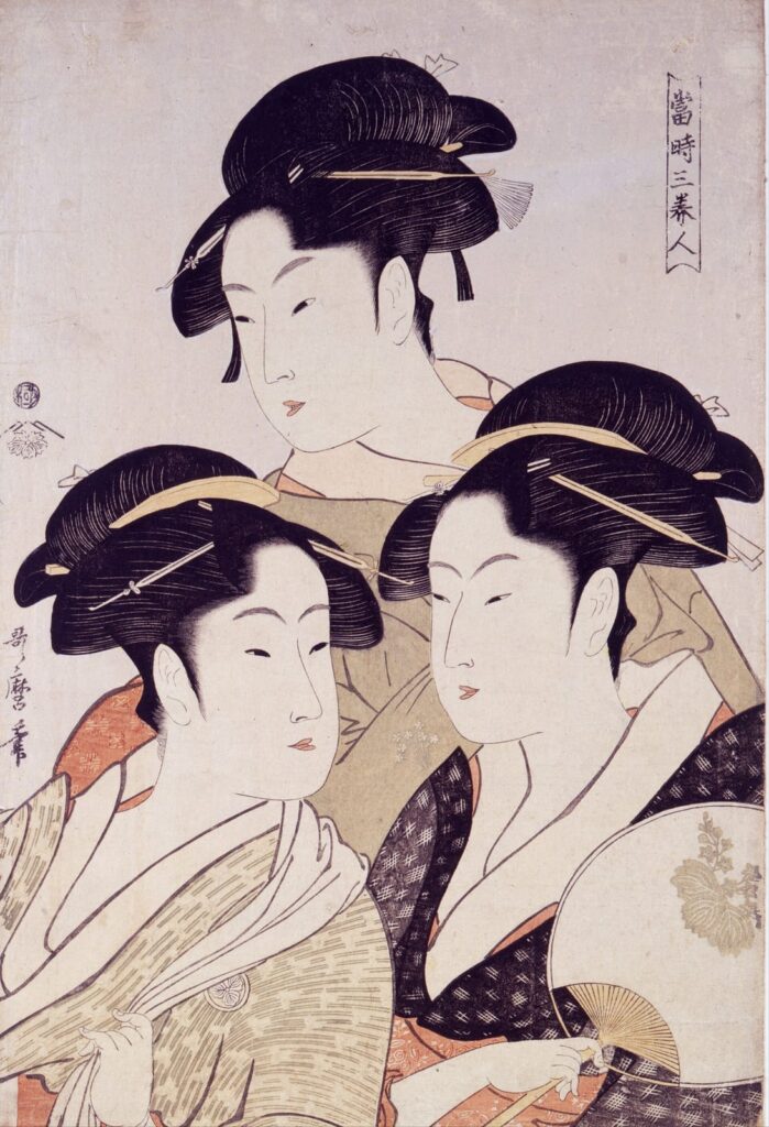 喜多川歌麿《当時三美人》1793年頃