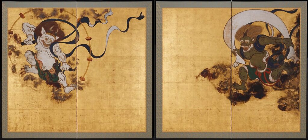 俵屋宗達《風神雷神図屏風》17世紀前半（制作年不詳）