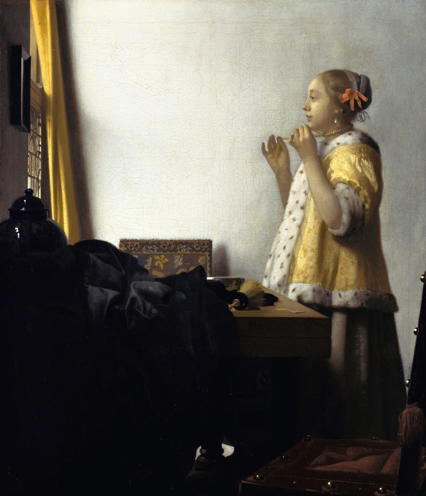 ヨハネス・フェルメール《真珠の首飾りの女》1663〜1665年頃