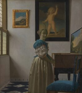 ヨハネス・フェルメール《ヴァージナルの前に立つ女》1670〜1672年頃