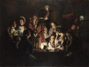 ジョセフ・ライト《空気ポンプと鳥の実験》1768年