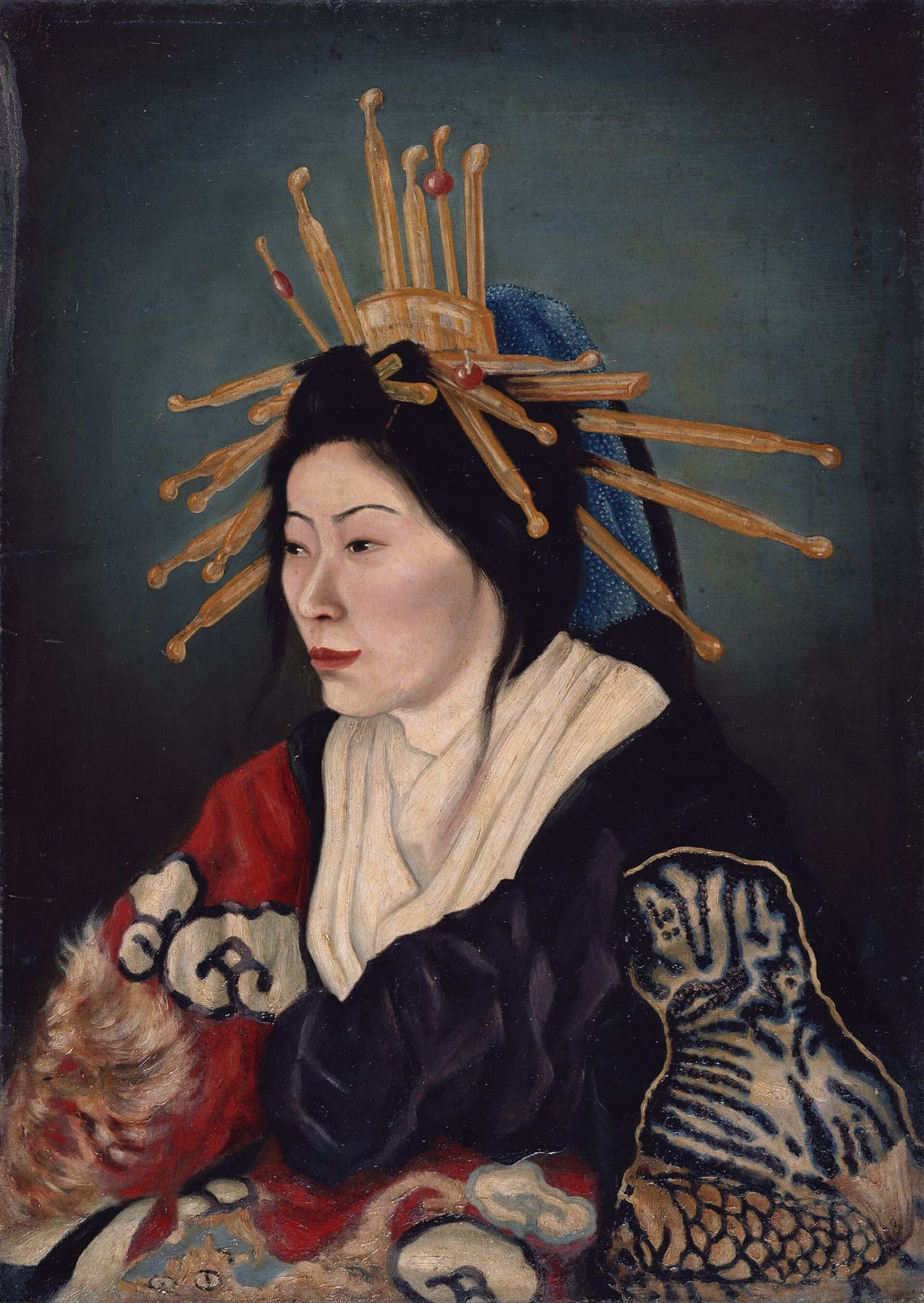高橋由一《花魁》1872年(明治5年)