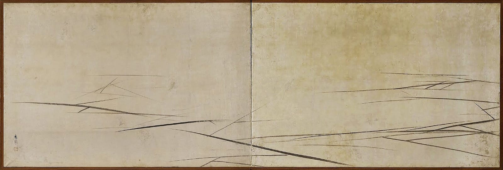 円山応挙《氷図屏風》18世紀後半（制作年不詳）