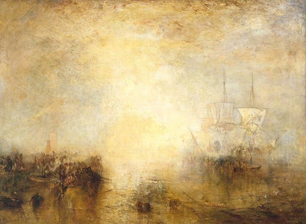 ジョーゼフ・マロード・ウィリアム・ターナー《捕鯨船エレバス号に万歳！ もう一頭獲ったぞ！》1846年発表