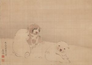 円山応挙《狗子図》1778年（安永7年）