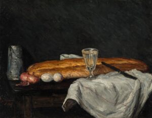 ポール・セザンヌ《パンと卵のある静物》1865年