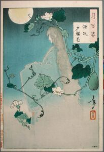 月岡芳年《月百姿 源氏夕顔巻》1886年（明治19年）3月