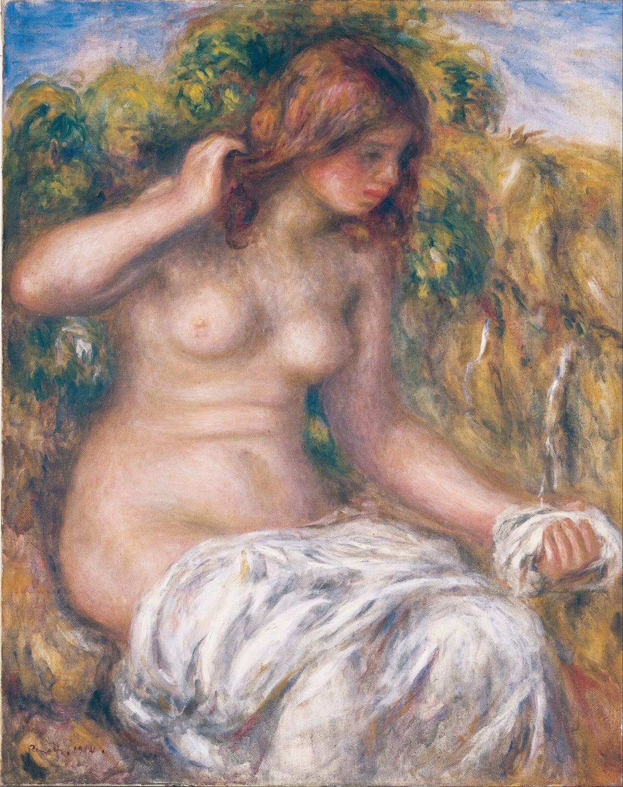 ピエール＝オーギュスト・ルノワール《泉による女》1914年